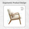 SKRAN Modern Accent Chair, Solid Wood Padding Lounge Armchairs With One pillow for Living Room, Bedroom, Guest Room - 4 of 4