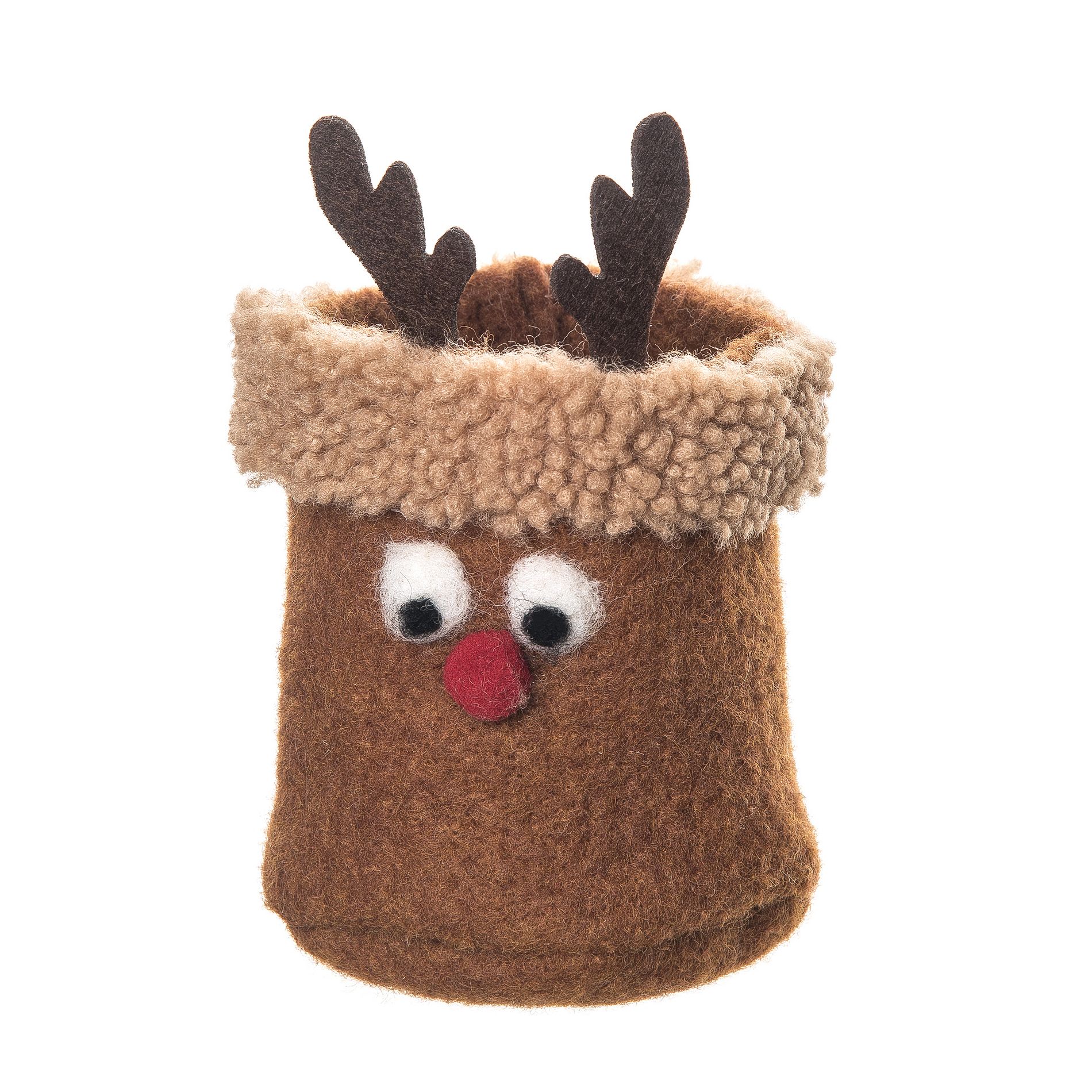 Gallerie II Reindeer Small Gift/Organizer Christmas Tote