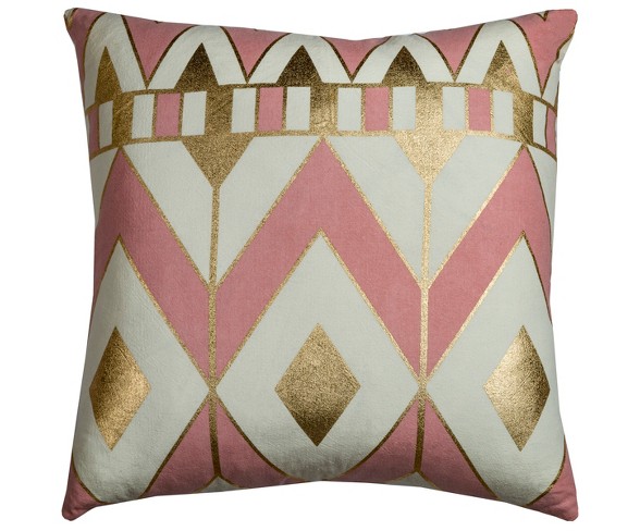 Rachel Kate Geometric Throw Pillow Pink