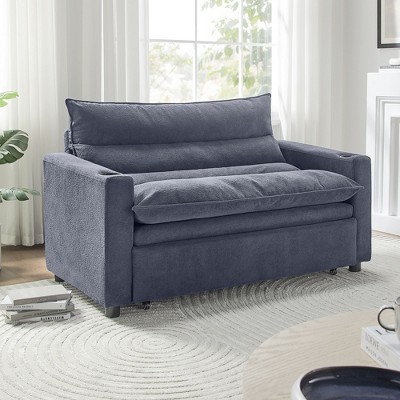 NicBex Convertible Sofa Bed Sleeper Chair with 3-Position Adjustable Backrest,Upholstered Small Couch for Living Room,Bedroom