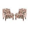Set of 2 Dani comfy Livingroom Armchair with Solid Wood Legs  | KARAT HOME - 2 of 4