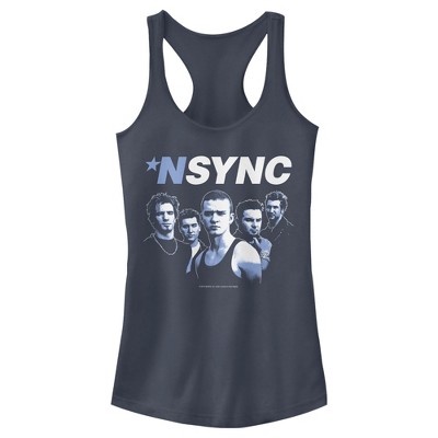 Juniors Womens NSYNC Attitude Pose Racerback Tank Top
