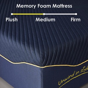 CSBDHOME 12 Inch Memory Foam Mattress Bed in A Box, Medium Firm with Removable Washable Cover - 1 of 4