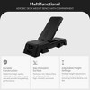 BalanceFrom Fitness Multifunctional Adjustable Deck Weight Bench Foldable Plyometrics Box Aerobic Fitness Stepper Ramp with Storage Compartment, Black - 3 of 4