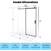 Acekool Frameless Sliding Shower Door, 8mm Easy clean Glass, Brushed - 2 of 4