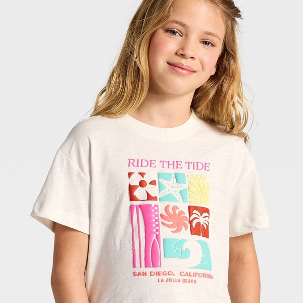 Camiseta de Manga Corta con Gráfico de Ajuste Relajado para Niñas - Cat & Jack™ 2
