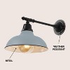 JONATHAN Y Wallace Farmhouse Industrial Indoor/Outdoor Iron LED Victorian Arm Outdoor Sconce - 3 of 4