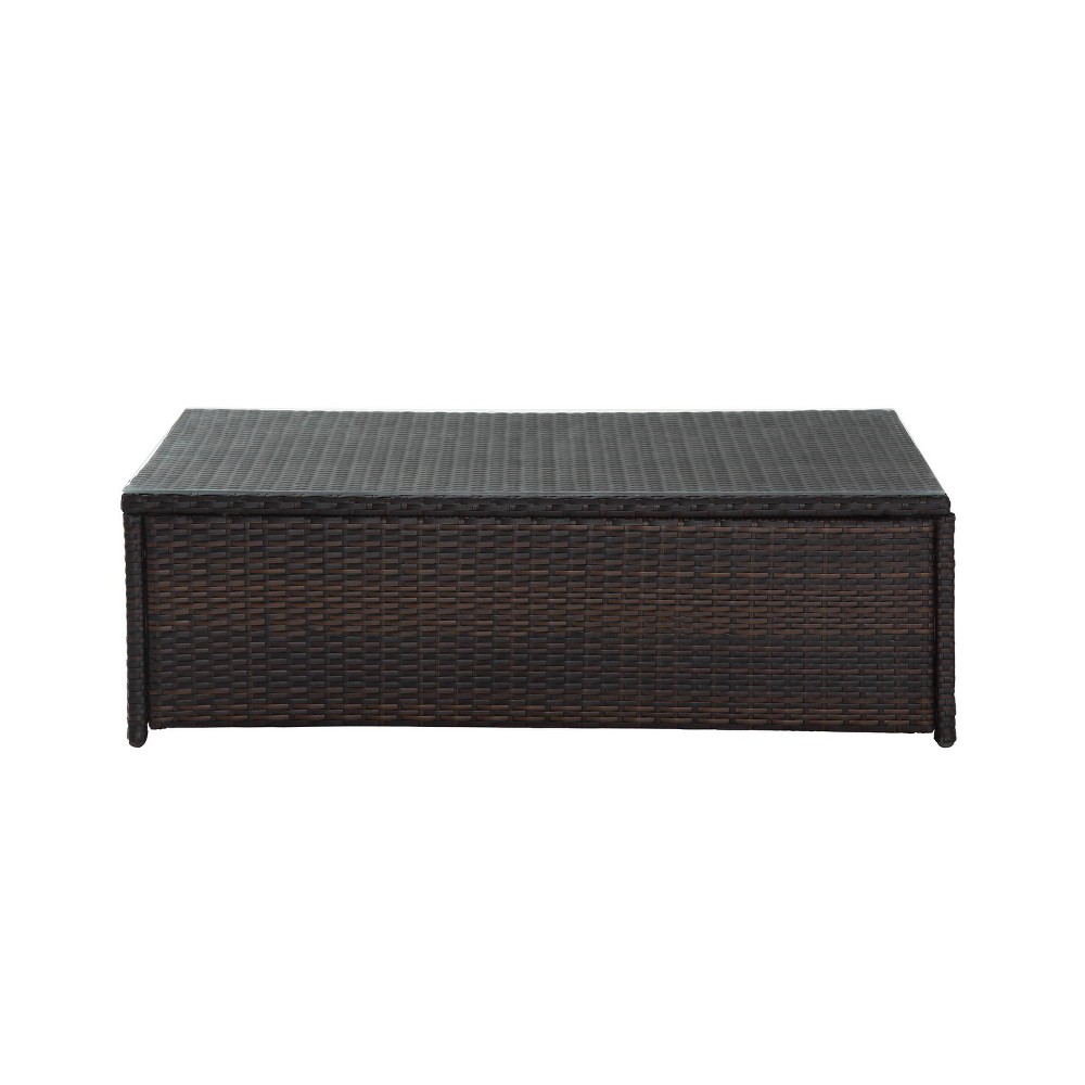 Photos - Garden Furniture Crosley Palm Harbor Outdoor Wicker Coffee Table - Brown  