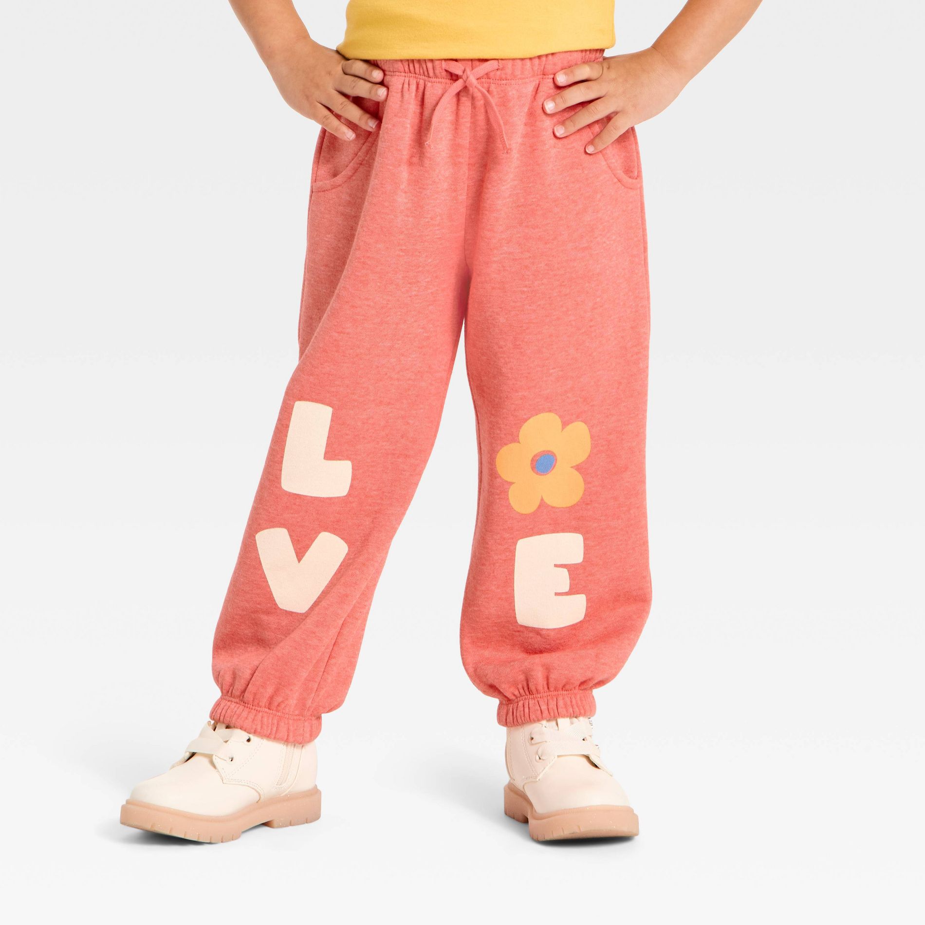Toddler Girls' Love Jogger Pants - Cat & Jack™ Pink