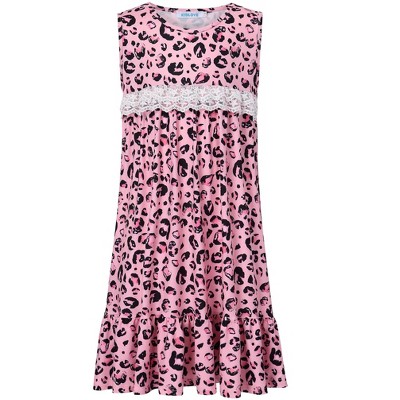 Girls Nightgowns Sleepwear Short Sleeve Pajama Dress Soft Princess Cute Sleepshirt