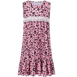 Girls Nightgowns Sleepwear Short Sleeve Pajama Dress Soft Princess Cute Sleepshirt - 1 of 4