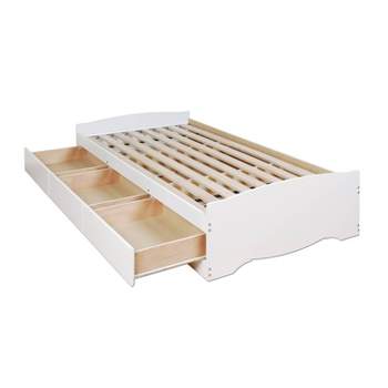 Twin Mate's Platform Storage Bed with 3 Drawers White - Prepac