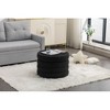 CENGHU Soft Velvet Round Ottoman, Bedroom End Bench, Velvet Ottoman Entryway Footstool, End Bench, Ottoman Bench for Living Room & Bedroom - 4 of 4