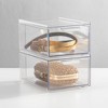 mDesign Stacking Plastic Kitchen Pantry Bin - 2 Pull-Out Drawers - 8 Pack, Clear - 3 of 4