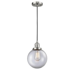 Beacon - 1 Light Cord Hung Mini Pendant In Industrial Style-11.5 Inches Tall and 8 Inches Wide - 1 of 1
