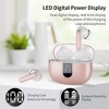 MOVSSOU Wireless Earbuds Bluetooth Headphones LED Display Waterproof In-Ear Earphones Mic Gold - 2 of 4