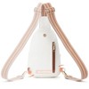Generic Small Sling Bag Leather Crossbody Bags Fanny Pack Chest Bag for Travel, Beige - 4 of 4