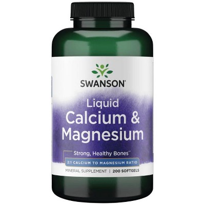 Swanson Liquid Calcium & Magnesium, 100 Softgels.