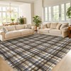 Indoor Modern Geometric Checkered Non Slip Area Rugs, Low Pile Non Slip Floor Carpet for Home Office - 3 of 4