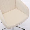 NicBex Office Chair Modern Height Adjustable Ergonomic Chair Computer Chair with 5 Casters and Silver Base for Office, Study, Bedroom, Beige - 4 of 4