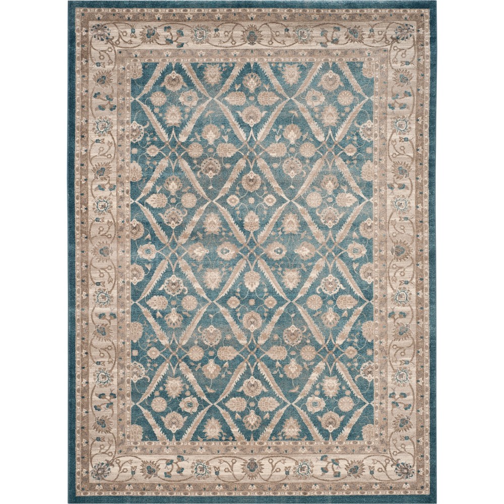 10'x14' Floral Loomed Area Rug Blue/Beige - Safavieh
