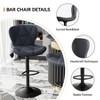 Sapphtopaz 2PCS Modern Swivel Bar Stools with Tufted Back Upholstered 33"-25" Adjustable Counter Stool with Footrest Barstools for Kitchen - 4 of 4