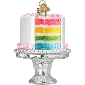 Old World Christmas Blown Glass Ornament for Christmas Tree, Cake On Stand - 1 of 4