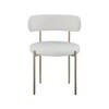 Meridian Furniture,Beacon Vegan Leather and Boucle Fabric Dining Chair, Set of 2 - 3 of 4