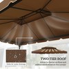 Resenkos Canopy Replacement Cover, Gazebo Canopy Top Replacement, 13.1' x 9.8' Gazebo Replacement Canopy, Gazebo Top with Double Vented Roof (TOP - 2 of 4