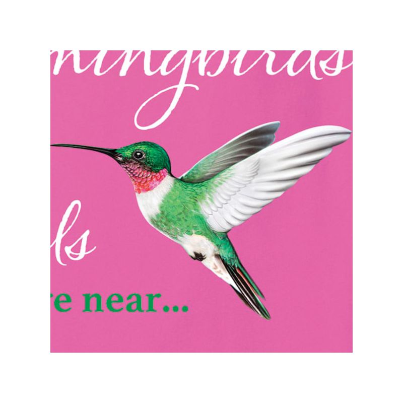 Collections Etc When Hummingbirds Appear Angels Are Near Pink Short Sleeve T-Shirt - Inspirational Gift Idea for Bird Lovers, 4 of 5
