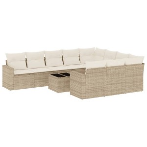 vidaXL Garden Sofa Set Beige - 1 of 4