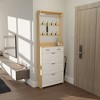 Shoe Storage Cabinet for Entryway, Slim Shoe Cabinet with 3 Flip Doors, 2 Drawers and Hanger, Freestanding Shoe Rack Organizer - image 4 of 4