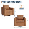 Swivel Accent Chair for Living Room, 360°Rotating Modern Upholstered Armchair - Comfy Ergonomic Backrest Sofa - 2 of 4
