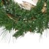 24 Inch Pine Needle Garland - 20 Lights, PVC Rattan Vine, PE Rattan Vine, Metal Rattan Vine, Indoor and Outdoor Decoration - 4 of 4
