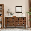TIRAMISUBEST Mid-Century Modern Buffet Cabinet with Outlet Holes & Adjustable Shelves - 3 of 4