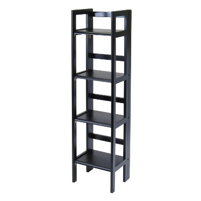 Wood Terry Shelving; Folding Bookcase ; Black