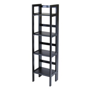 Wood Terry Shelving; Folding Bookcase ; Black - 1 of 4