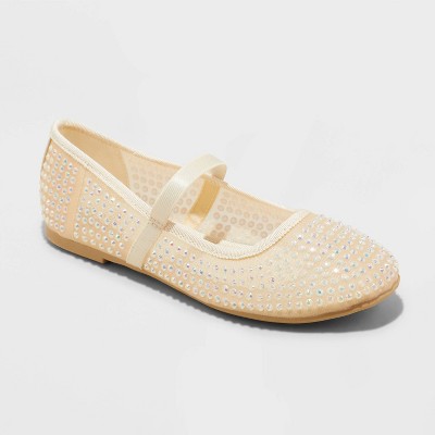 Kids' Faye Mesh Ballet Flats - art class™ Beige