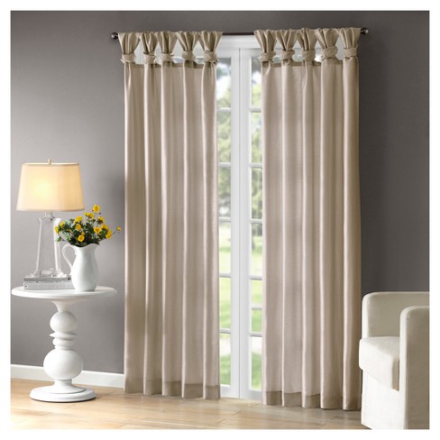 Lillian Twisted Tab Light Filtering Lined Curtain Panel Target