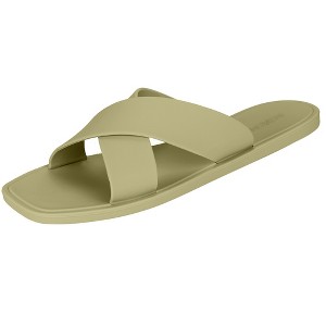 ROXONI Women Slippers Shower Pool Sandals Criss Cross Bathroom Quick Drying Slippers - 1 of 4