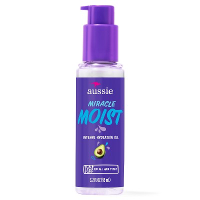 For Dry Hair - Aussie Miracle Moist Intense Hydration Oil with Jojoba Oil - 3.2 fl oz