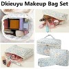 Narwey 3Pcs Cotton Quilted Makeup Bag Set, Cute Floral Makeup Bags - 2 of 2