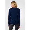 JENNIE LIU Women's 100% Cashmere Button Front Long Sleeve Crewneck Cardigan Sweater - 2 of 2