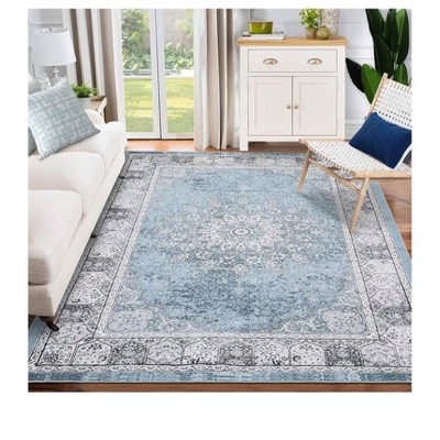 Garvee Washable Area Rugs for Living Room,Large Rugs Floor Carpet, Non-Shedding Vintage Rugs, Low Pile Non-Slip Rug for Bedroom,Dining Room