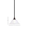 Toltec Lighting Any 1 - Light Pendant in  Black Copper with 10" Frosted Crystal  Shade - 2 of 2