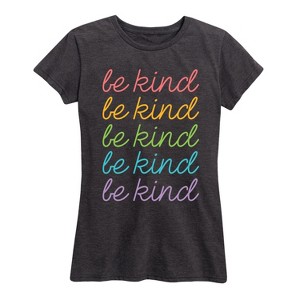 Women's - Instant Message - Be Kind Stacked- Women's Short Sleeve Graphic T-shirt Short Sleeve Graphic T-Shirt - 1 of 4