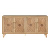 GDFStudio Mid Century Modern 62.99'' Carved Flower Door Cabinet with Adjustable Shelves - 4 of 4