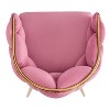 CENGHU Modern Velvet Accent Chair, Luxury Handmade Armchair with Gold Legs, for Living Room and Bedroom - 4 of 4