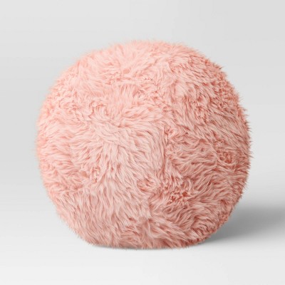 Pink fur pillow store target