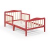 NicBex Twin Size Simple Wood Toddler Bed with Wooden Curved Headboard & Safety Rail,Cute Platform Bed for Kids Room - 3 of 4